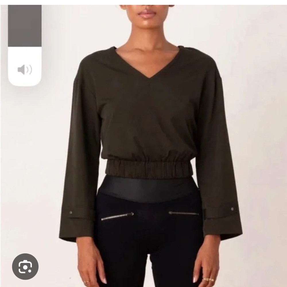 ADAY “Chill Out” Dark Green Crop Top